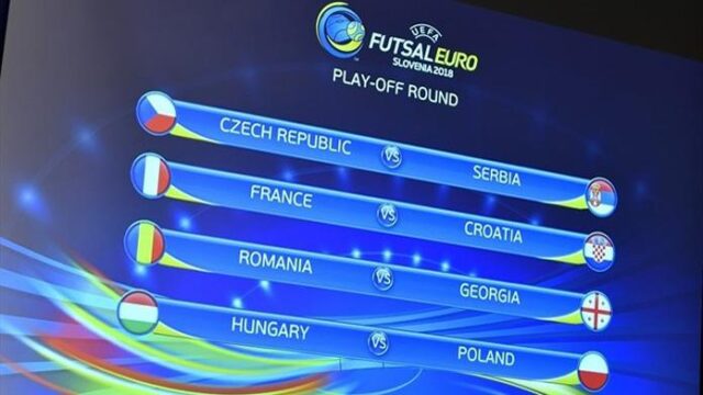 Futsal EURO 2018, il sorteggio dei playoff