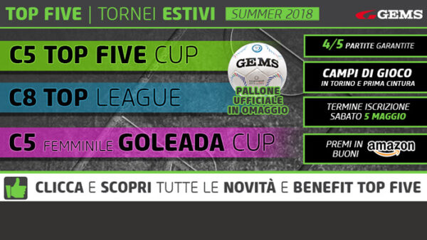 top five cup goleada