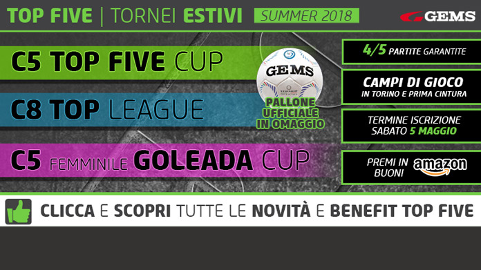 top five cup goleada