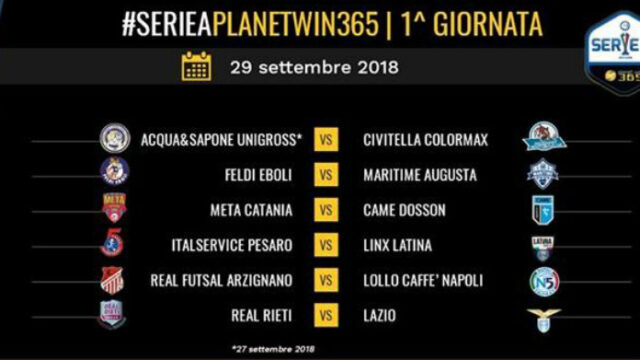 Serie A 2018-2019, ecco il calendario