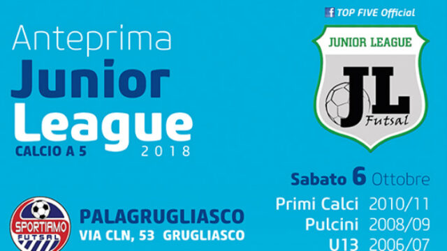 Anteprima Junior League, appuntamento al 6 e 7 ottobre