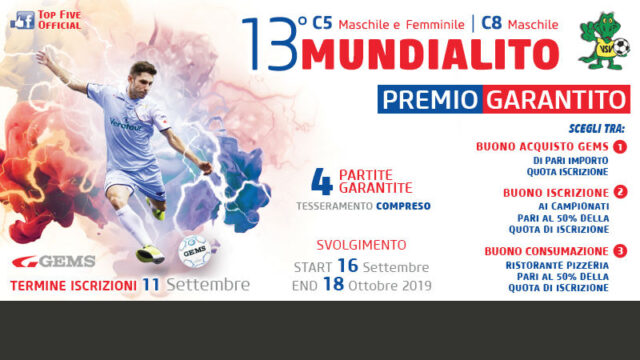 Mundialito 2019, è già tutto pronto per ripartire