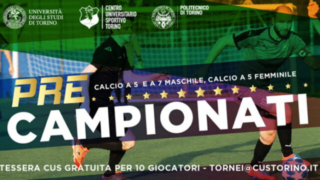 PreCampionati CUS Torino: iscrizioni ancora aperte!