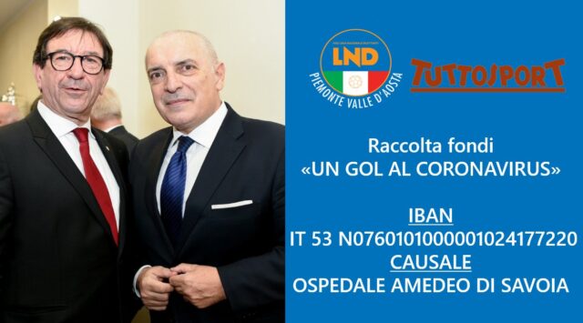 Un gol al coronavirus, la raccolta fondi cui aderisce il Comitato Piemonte-VdA
