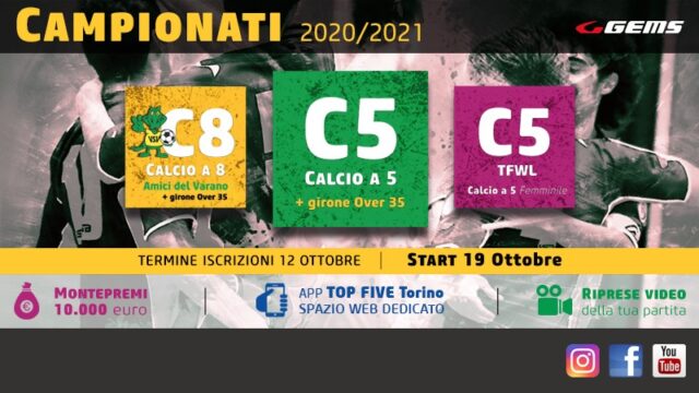 Campionati Top Five: ecco le novità targate 2020/21