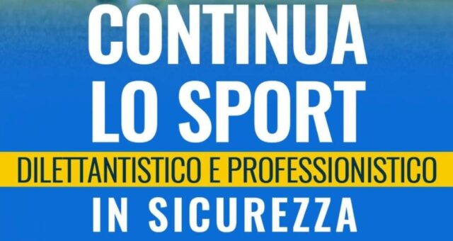 Spadafora: “Faremo di tutto affinché lo sport non si fermi di nuovo”