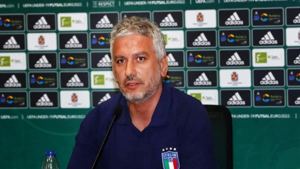 Massimiliano Bellarte in conferenza stampa
