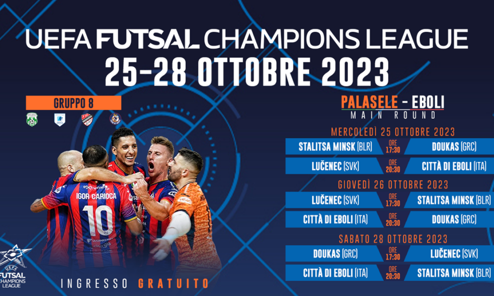 Città di Eboli, al via domani il Main Round di Champions League