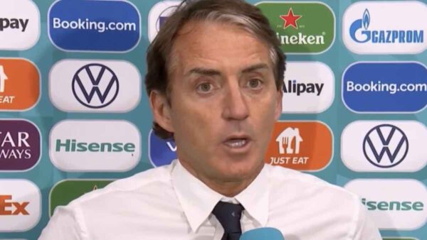 Mancini intervistato dopo Italia-Spagna
