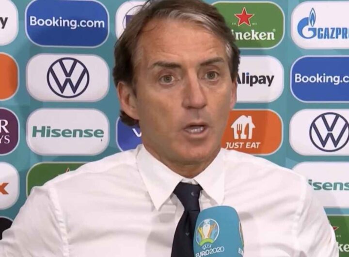 Mancini intervistato dopo Italia-Spagna