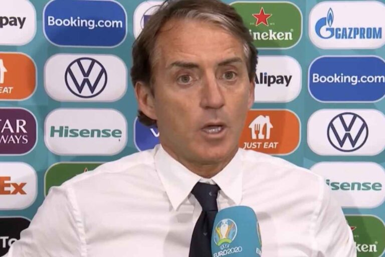 Mancini intervistato dopo Italia-Spagna