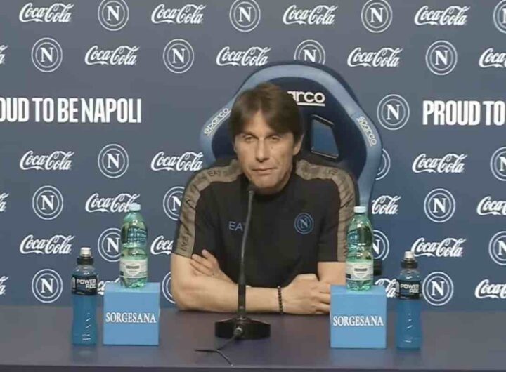 Conte in conferenza prima di Monza-Napoli
