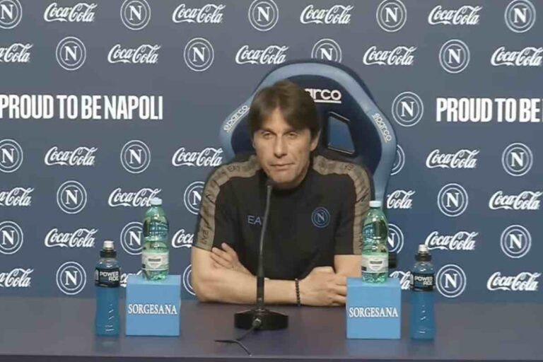 Conte in conferenza prima di Monza-Napoli