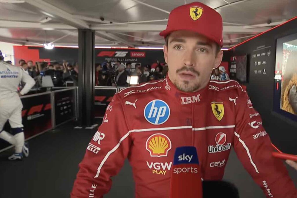 Leclerc a Sky dopo il Gp del Giappone