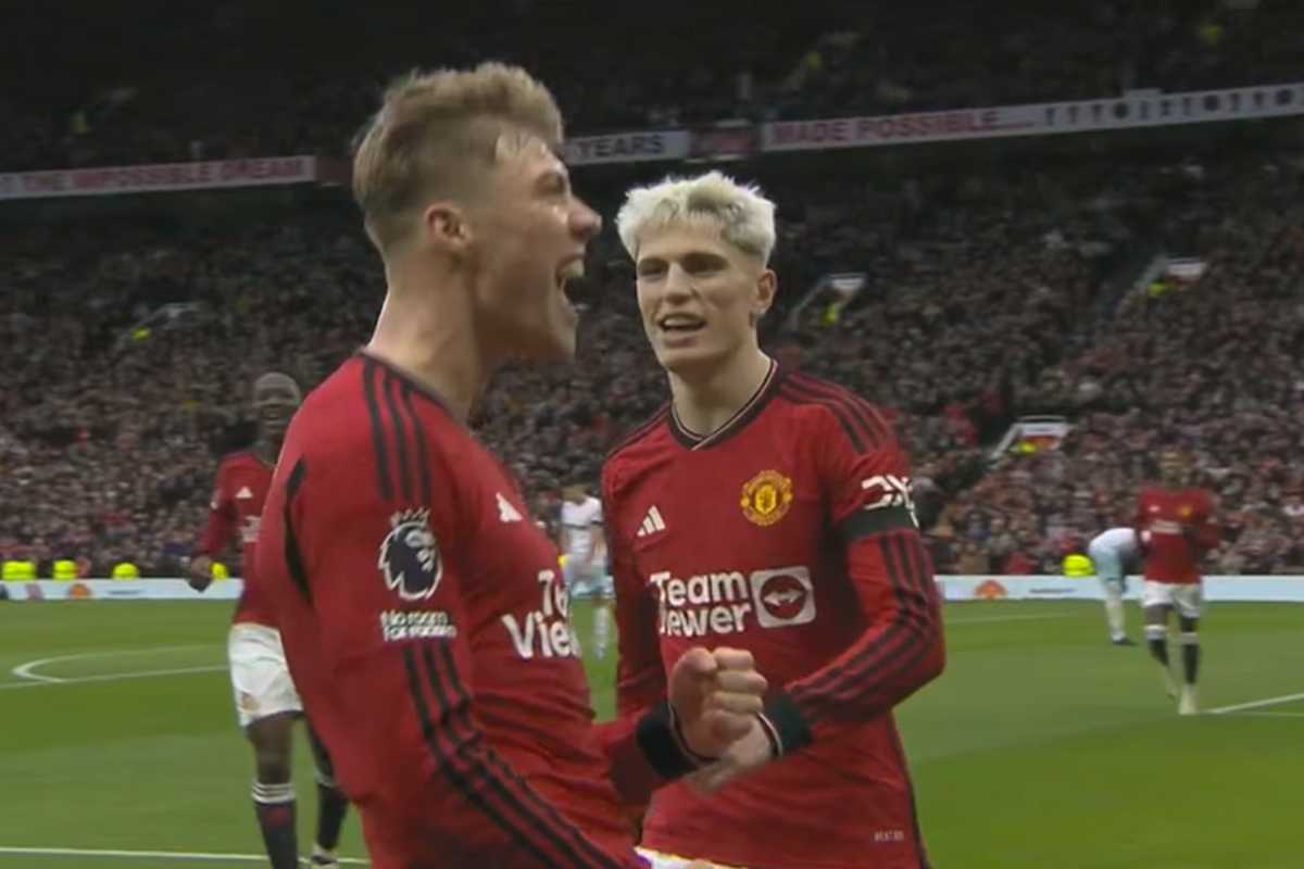 Rasmus Hojlund e Alejandro Garnacho, attaccanti del Manchester United