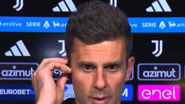 Thiago Motta intervistato dopo una partita della Juve