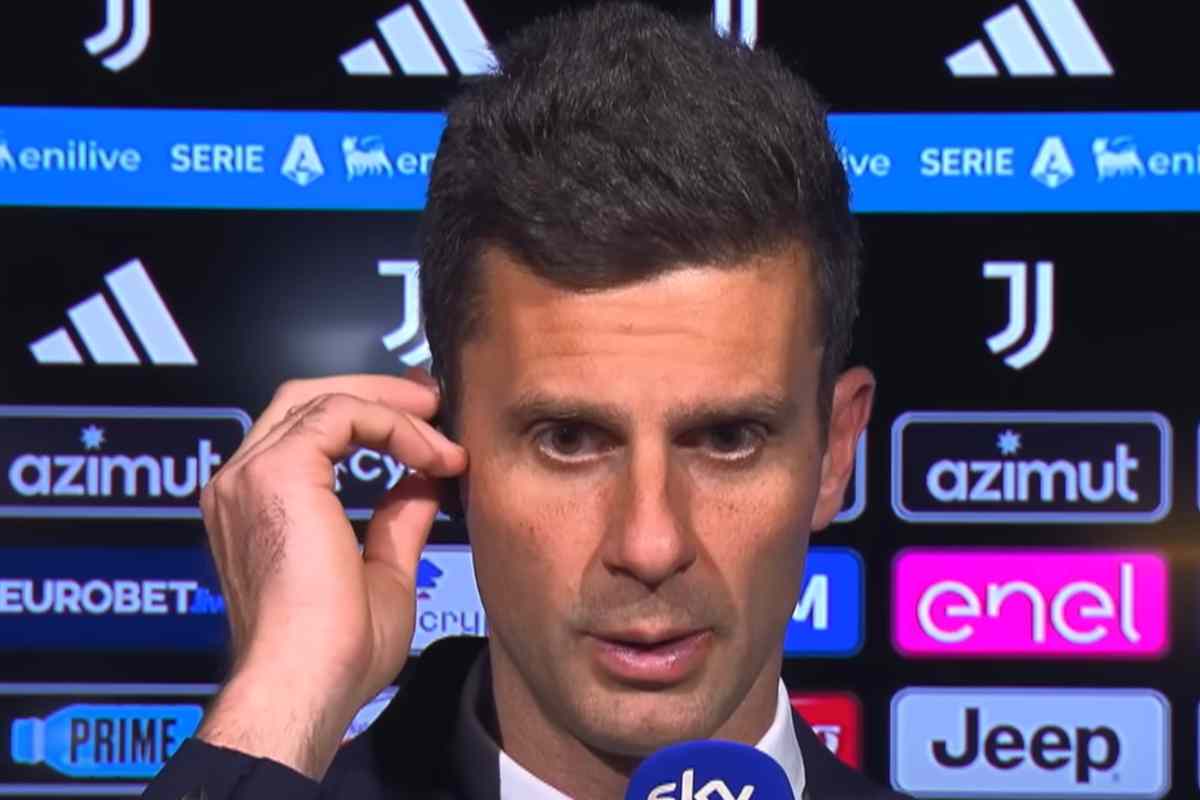Thiago Motta intervistato dopo una partita della Juve