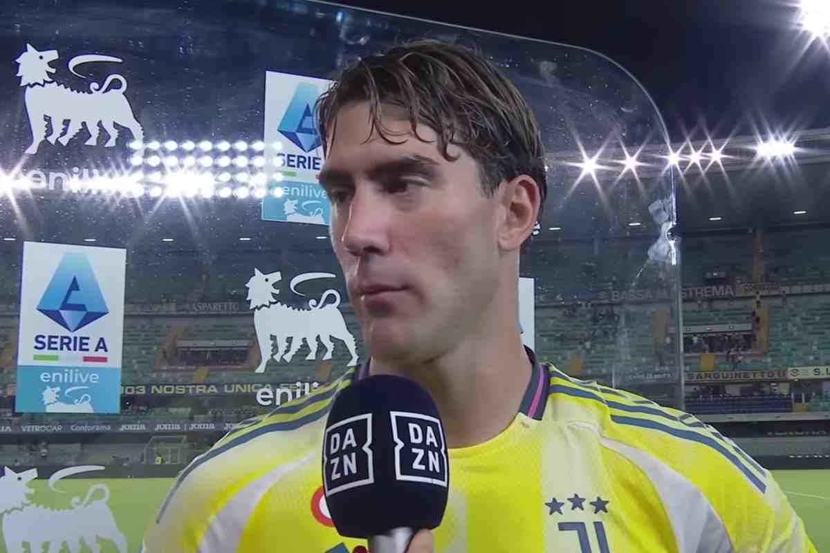 Vlahovic dopo una partita della Juve