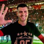 Morata festeggia il titolo con il Galatasaray