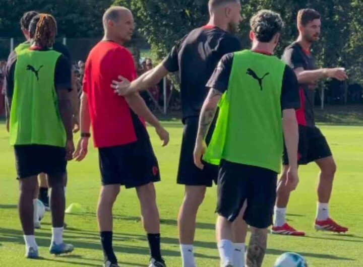 Allegri dirige l'allenamento
