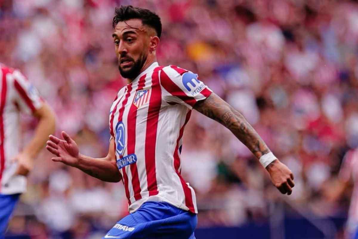 Nico Gonzalez in campo con l'Atletico Madrid