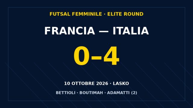 Grafica del risultato Francia-Italia 0-4 con data e marcatrici