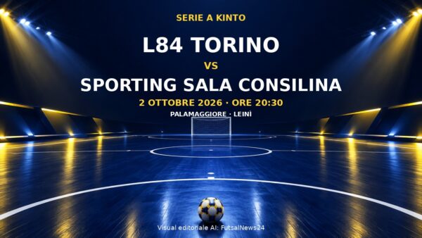 Grafica di L84–Sporting Sala Consilina con data, orario e sede della partita